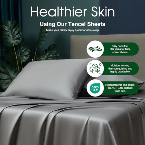 Ivellow Tencel Eucalyptus Cooling Bed Sheet Set