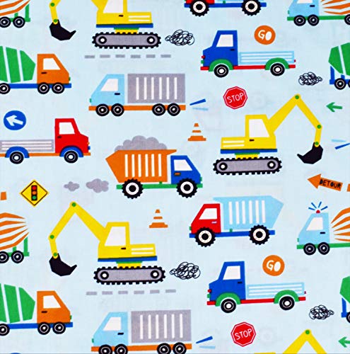 Cute Vehicles Twin Bed Sheet Set - 100% Cotton