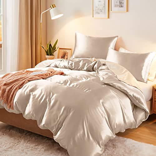 Luxury 3-Piece Silky Satin Duvet Cover Set