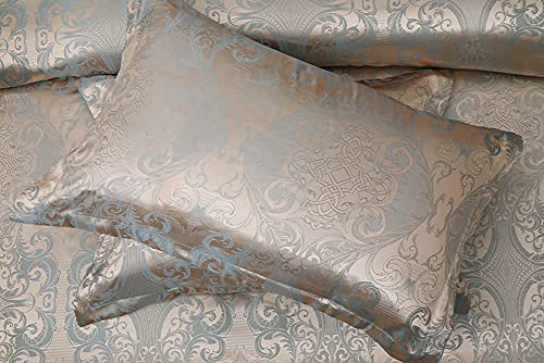 Royal Rose Gold Satin Silk Comforter Set
