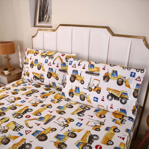 Kids Car-Themed Bedding Set with Pillowcases - 4PCS