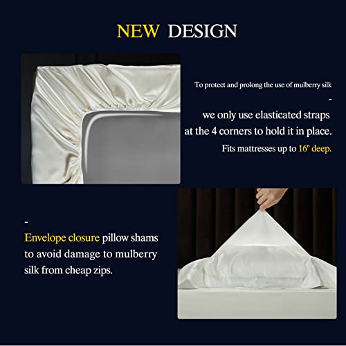 Luxurious 100% Mulberry Silk King Bed Set