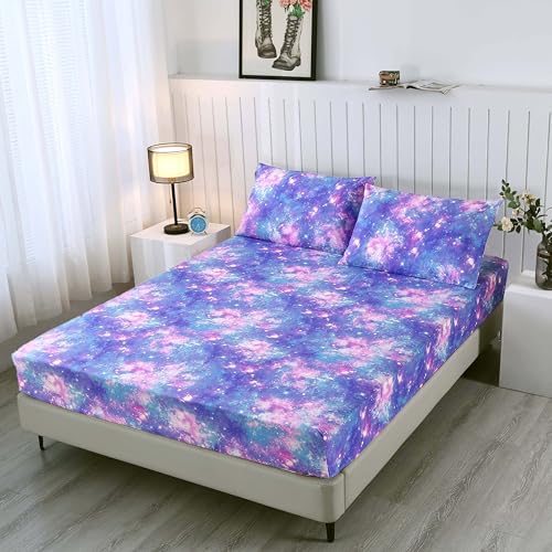 Colorful Galaxy Twin Bed Set for Kids
