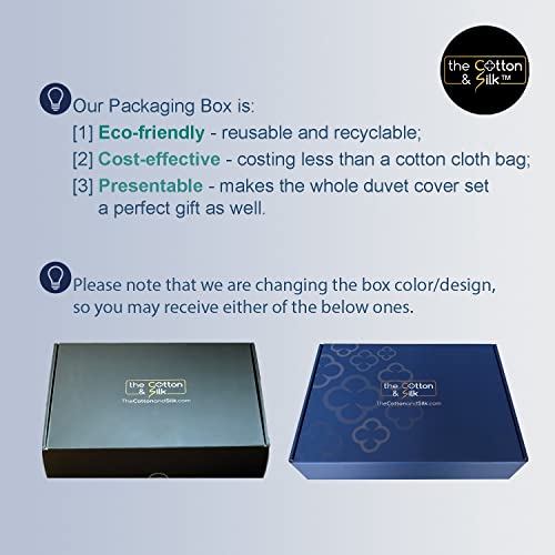 Luxury King Size Cotton Duvet Cover Set, White