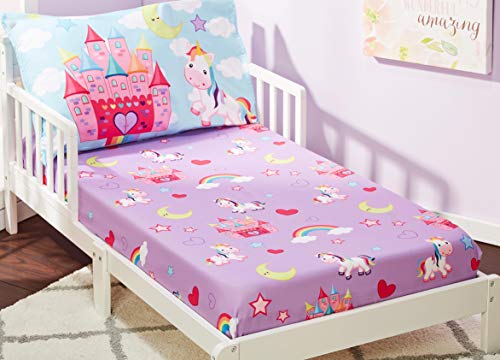 Unicorn Dreams Toddler Fitted Sheet & Pillowcase Set
