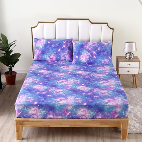 Colorful Galaxy Twin Bed Set for Kids