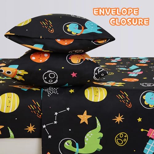 Dinosaur Space Twin Sheets Set for Kids