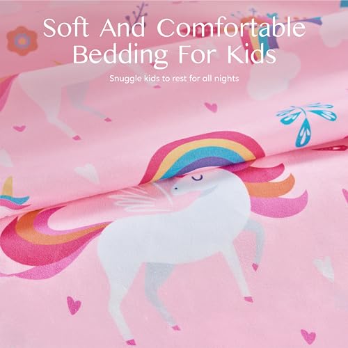 Unicorn Twin Sheet Set for Kids - 3 Pieces