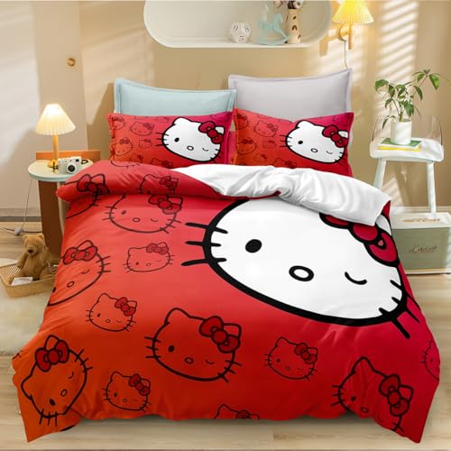 Hello Kitty Soft Microfiber Duvet Cover Set