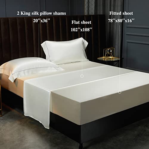 Luxurious 100% Mulberry Silk King Bed Set