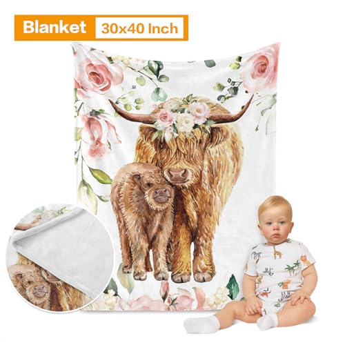 Highland Cow Baby Crib Bedding Set - 3 Pieces