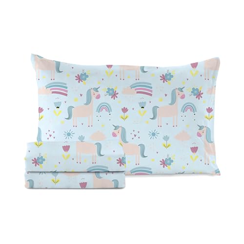 Unicorn 3-Piece Cotton Twin Kids Bedding Set