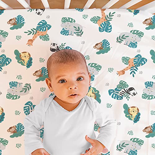 Safari Nursery Crib Bedding Set, 3 Pieces