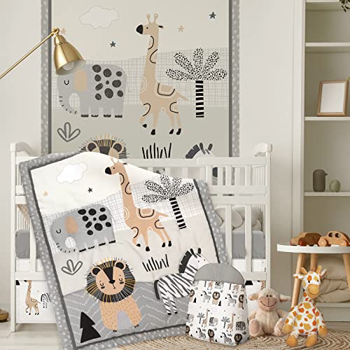 Woodland Forest Animals 4-Piece Crib Bedding Set