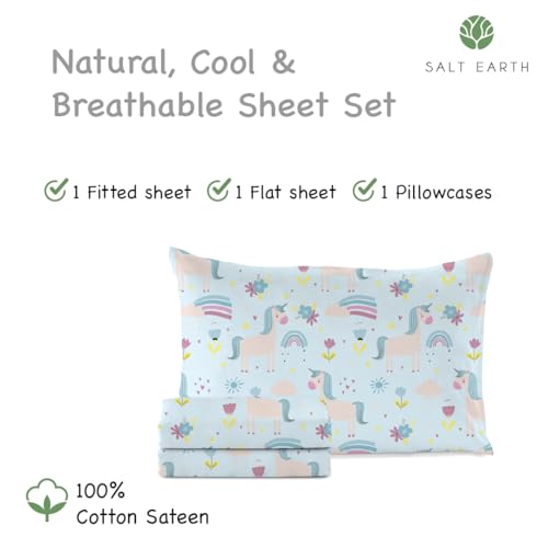 Unicorn 3-Piece Cotton Twin Kids Bedding Set