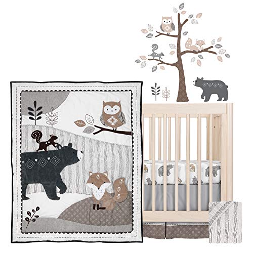 Woodland Forest Animal 5-Piece Baby Crib Set