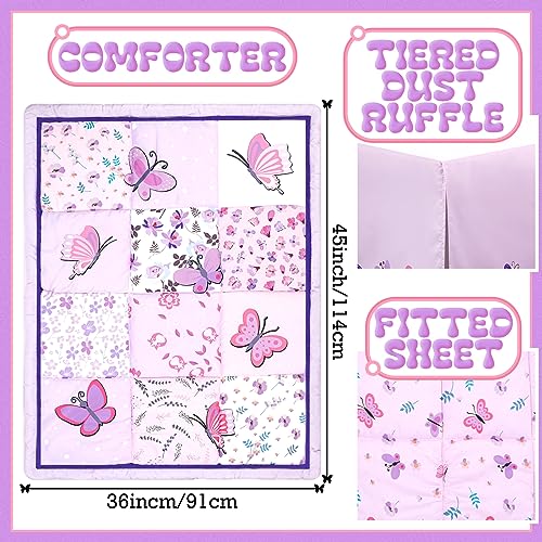 Butterfly Nursery Crib Bedding Set for Girls