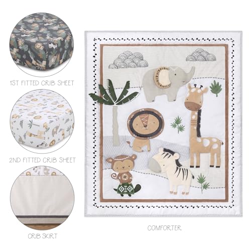 Peanutshell Safari Crib Bedding Set for Nursery