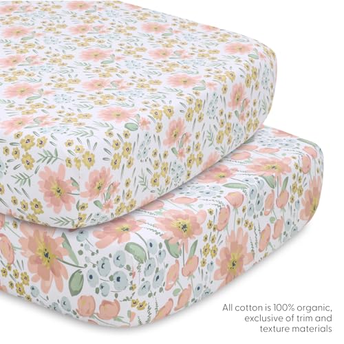 Peanutshell Floral Baby Girls Crib Bedding Set