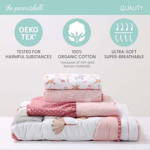 Peanutshell Safari Crib Bedding Set for Girls