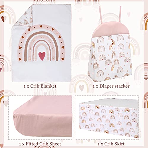Boho Rainbow Crib Bedding Set for Nursery
