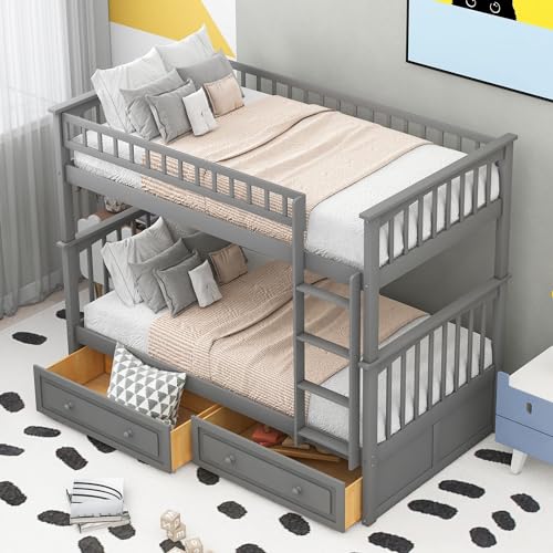 Harper & Bright Twin-Over-Twin Bunk Bed Set