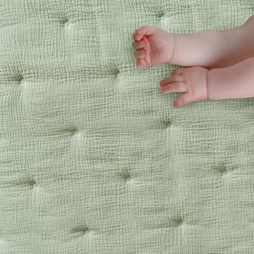 Sage Cloud Muslin 5-Piece Crib Bed Set