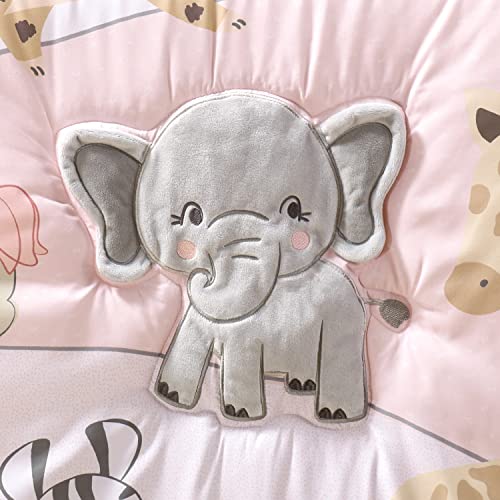 Peanutshell Safari Crib Bedding Set for Girls