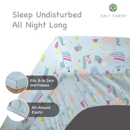 Unicorn 3-Piece Cotton Twin Kids Bedding Set