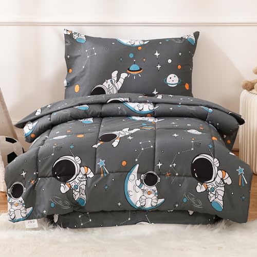Grey Astronaut Toddler Bedding Set - 4 Piece
