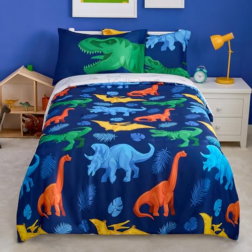Dinosaur Twin Comforter Set for Kids - 5 Pieces