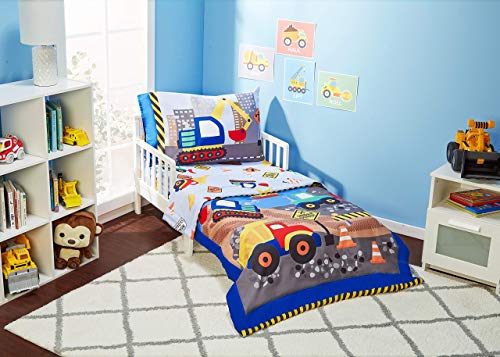 Under Construction Kids 4-Piece Toddler Bedding Set