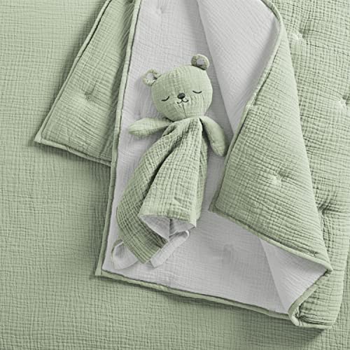 Sage Cloud Muslin 5-Piece Crib Bed Set