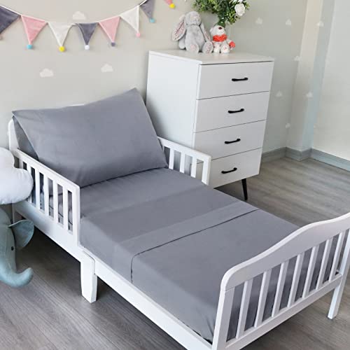 Biloban Toddler Bedding Set - 3-Piece Microfiber