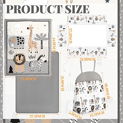 Woodland Forest Animals 4-Piece Crib Bedding Set