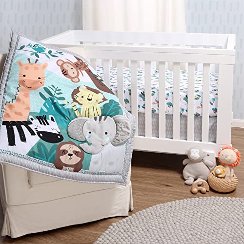 Safari Nursery Crib Bedding Set, 3 Pieces