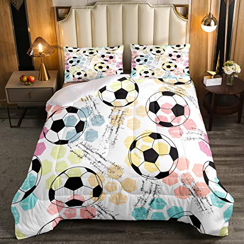 Kids Soccer Ball Comforter Set for Boys & Girls