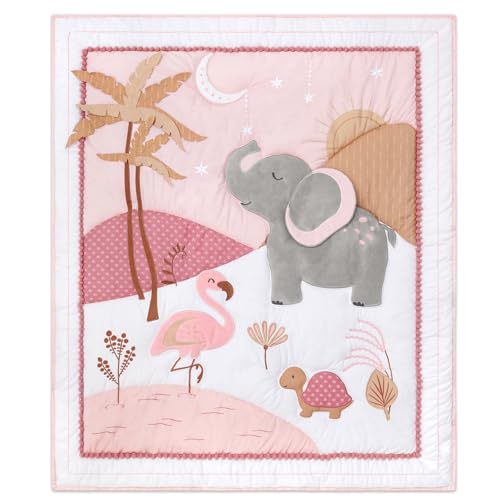 Peanutshell Safari Crib Bedding Set for Girls