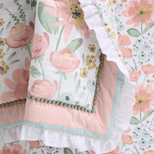 Peanutshell Floral Baby Girls Crib Bedding Set