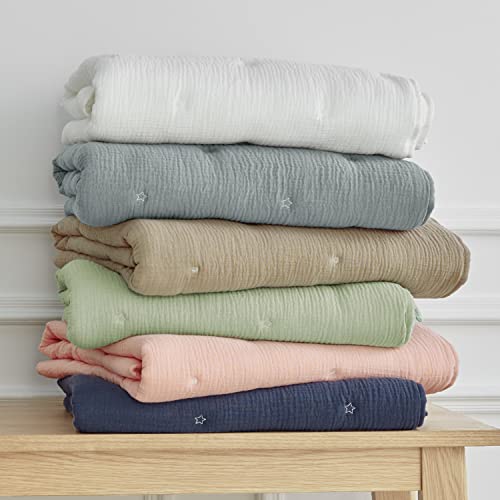 Sage Cloud Muslin 5-Piece Crib Bed Set