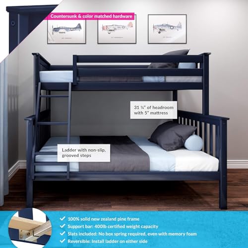 Max & Lily Twin Over Full Bunk Bed Frame