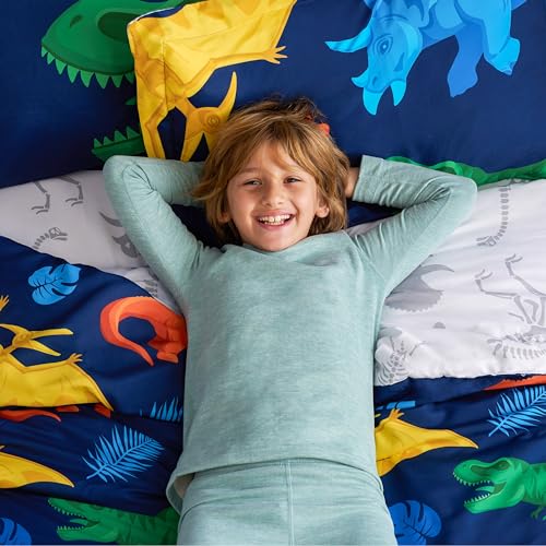 Dinosaur Twin Comforter Set for Kids - 5 Pieces