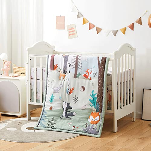 Woodland Animal 3-Piece Crib Bedding Set