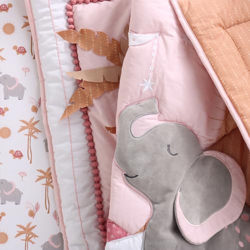 Peanutshell Safari Crib Bedding Set for Girls