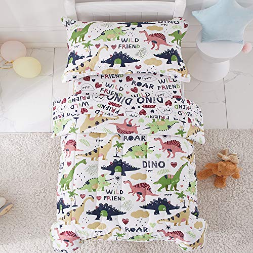 Dinosaur Toddler Bedding Set - 4 Pieces