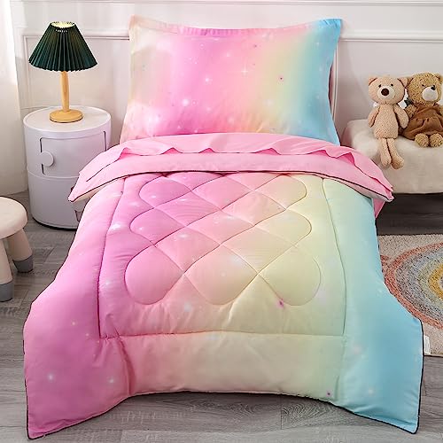Wowelife Pink Toddler Bedding Set for Girls