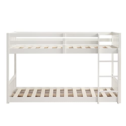 Solid Wood Twin Over Twin Bunk Bed Frame