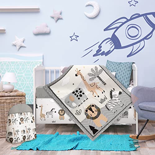 Woodland Forest Animals 4-Piece Crib Bedding Set
