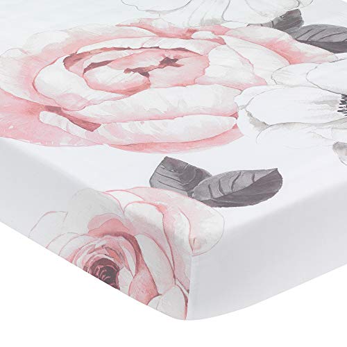 Floral Garden Watercolor Pink 5-Piece Baby Bedding Set