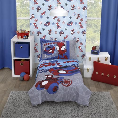 Spiderman Amazing Friends 4-Piece Toddler Bed Set